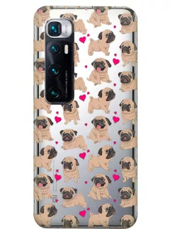 Чехол для Xiaomi Mi 10 Ultra для собачников - Влюбленные мопсы