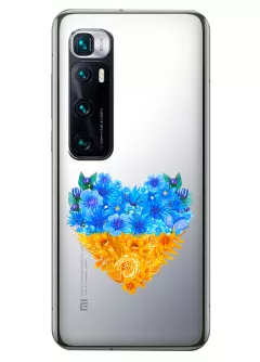 Патриотический чехол Xiaomi Mi 10 Ultra с рисунком сердца из цветов Украины