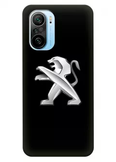Наладка для Xiaomi Mi 11i из силикона - Peugeot Пежо классический логотип крупным планом