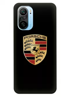 Сяоми Ми 11и чехол силиконовый - Porsche Порше Порш классический логотип крупным планом