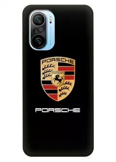 Сяоми Ми 11и чехол силиконовый - Porsche Порше Порш классический логотип крупным планом и название