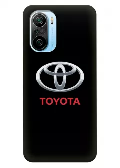 Чехол для Сяоми Ми 11и из силикона - Toyota Тойота классический логотип крупным планом и название