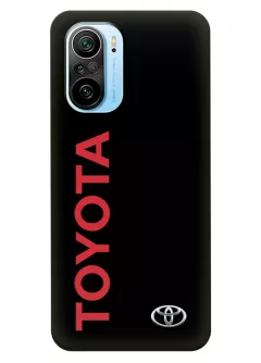 Чехол для Сяоми Ми 11и из силикона - Toyota Тойота классический логотип и название крупным планом