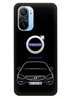 Наладка для Сяоми Ми 11и из силикона - Volvo Вольво логотип и автомобиль машина S40 S60 S70 S80 S90 C30 C70 V40 V50 V60 V70 XC70 вектор-арт купе седан с номерным знаком