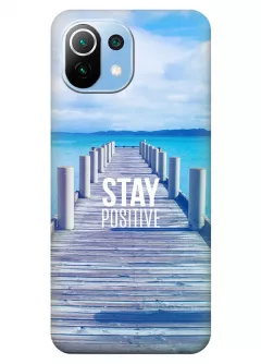 Xiaomi Mi 11 Lite силиконовый чехол с картинкой - Stay Positive