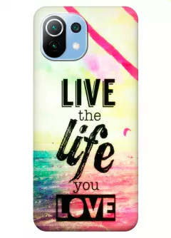 Xiaomi Mi 11 Lite силиконовый чехол с картинкой - Life You Love