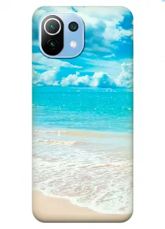 Xiaomi Mi 11 Lite силиконовый чехол с картинкой - Морской пляж