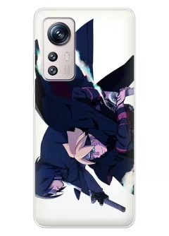 Xiaomi 12S чехол с аниме картинкой силиконовый - Наруто и Саске Учиха
