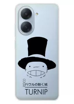 Xiaomi Poco C81x чехол с аниме из прозрачного силикона - Turnip Ходячий замок