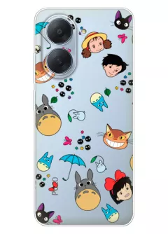 Чехол для Xiaomi Poco C81x My Neighbor Totoro Клип-арт из прозрачного силикона