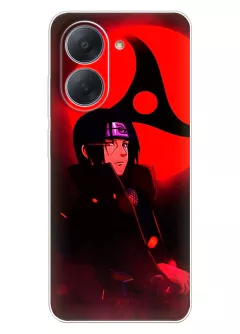 Чехол для Xiaomi Poco C81x из силикона - Итачи Учиха в красном