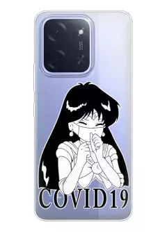 Xiaomi Poco C85 4G чехол силиконовый прозрачный - Anime Covid-19