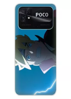 Xiaomi Poco C40 чехол с аниме силиконовый - Боруто в грозу