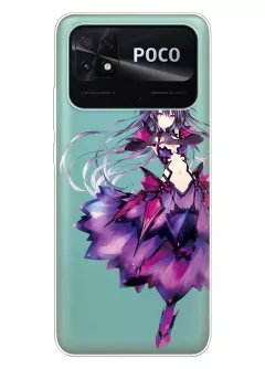 Xiaomi Poco C40 чехол силиконовый прозрачный - Date A Live Тока Ятогами