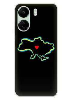 Чехол на Xiaomi Poco C65 для патриотов Украины - Love Ukraine