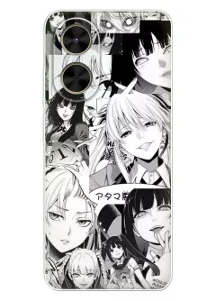 Xiaomi Poco C71 чехол - Безумный азарт Маньяк азартных игр Какэгуруи Kakegurui Compulsive Gambler коллаж из главных героев