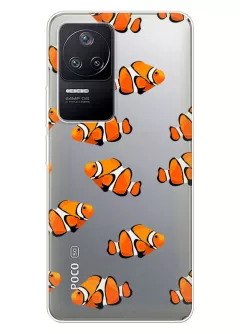 Xiaomi Poco F4 силиконовый чехол с рыбками