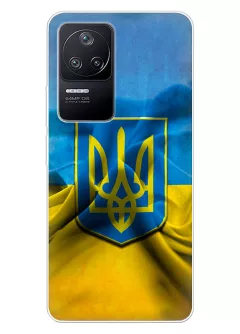 Xiaomi Poco F4 чехол с печатью флага и герба Украины
