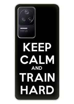Xiaomi Poco F4 спортивный защитный чехол - Keep Calm and Train Hard