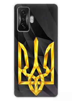 Чехол на Xiaomi Poco F4 GT с геометрическим гербом Украины