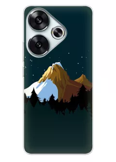 Xiaomi Poco F6 силиконовый чехол с картинкой - Вечер в горах