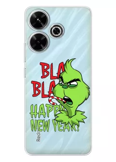 Прозрачный силикоовый чехол для Poco F6 - Bla bla Grinch
