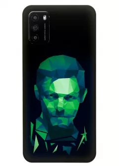 Чехол-накладка для Xiaomi Poco M3 из силикона - Ходячие мертвецы The Walking Dead Дерил Диксон Норман Ридус и его зеленый бюст вектор-арт черный чехол