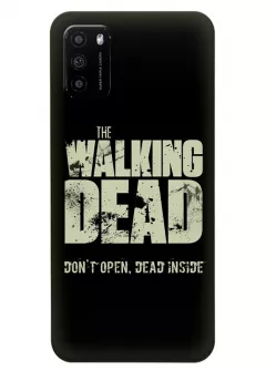 Чехол-накладка для Xiaomi Poco M3 из силикона - Ходячие мертвецы The Walking Dead Don’t Open Dead Inside черный чехол