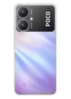 Xiaomi Poco M6 прозрачный силиконовый чехол LOOOK