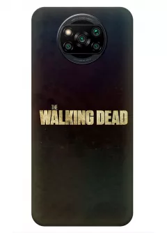 Чехол-накладка для Xiaomi Poco X3 Pro из силикона - Ходячие мертвецы The Walking Dead название крупным планом черный чехол