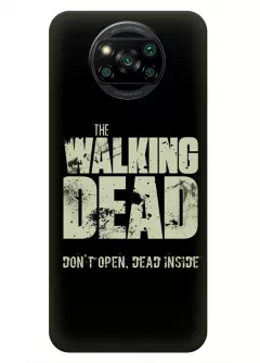 Чехол-накладка для Xiaomi Poco X3 Pro из силикона - Ходячие мертвецы The Walking Dead Don’t Open Dead Inside черный чехол