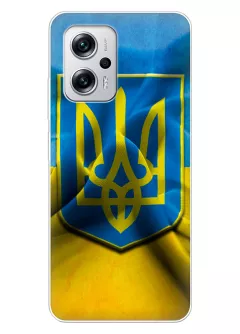 Xiaomi Poco X4 GT чехол с печатью флага и герба Украины