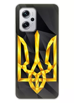 Чехол на Xiaomi Poco X4 GT с геометрическим гербом Украины