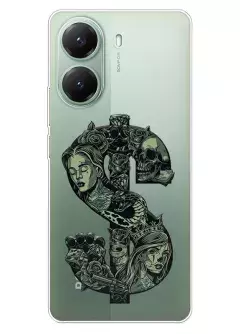 Силиконовый чехол для Xiaomi Poco X7 Pro - Cимвол доллара