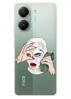 Силиконовый чехол для Xiaomi Poco X7 Pro - Маска с пачкой валюты