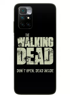 Чехол-накладка для Редми 10 из силикона - Ходячие мертвецы The Walking Dead Don’t Open Dead Inside черный чехол