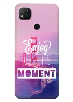 Чехол для Xiaomi Redmi 10A из силикона с позитивным дизайном - Enjoy Every Moment