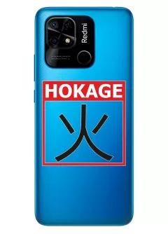 Чехол для Xiaomi Redmi 10C - Naruto Hokage Logo, прозрачный силикон