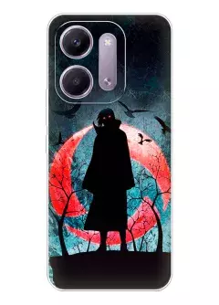 Чехол для Xiaomi Redmi 17C 5G из силикона - Итачи Учиха и вороны