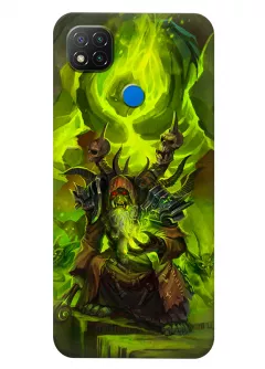Чехол накладка для Редми 9С из силикона - World of Warcraft WoW Ворлд оф Варкрафт ВоВ Gul’dan Гул’дан и ярость шамана