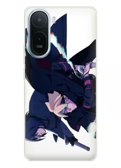 Xiaomi Redmi A7 Pro 4G чехол с аниме картинкой силиконовый - Наруто и Саске Учиха