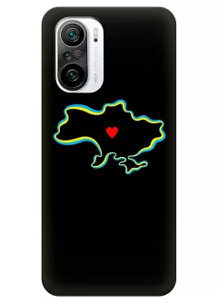 Чехол на Xiaomi Redmi K40 для патриотов Украины - Love Ukraine