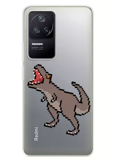 Чехол для Xiaomi Redmi K50 с принтом - Пиксельный динозавр