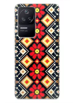 Xiaomi Redmi K50 силиконовый чехол с украинскими узорами