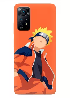 Чехол для Xiaomi Redmi Note 11 - Наруто и Боруто, взгляд вниз Наруто Узумаки крупным планом вектор-арт 