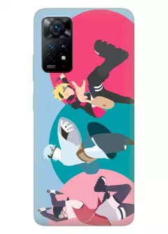 Чехол аниме для Redmi Note 11 из силикона - Атака Наруто Обито Саске
