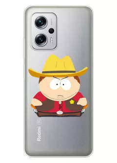 Прикольный чехол на Xiaomi Redmi Note 11T Pro - South Park Южный Парк Эрик Картман ковбой 