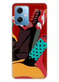 Чехол для Xiaomi Redmi Note 12 - Евангелион Unit-02 крупным планом вектор-арт 