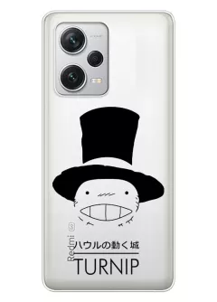 Xiaomi Redmi Note 12 Pro+ чехол с аниме из прозрачного силикона - Turnip Ходячий замок