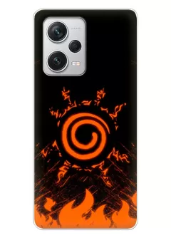 Xiaomi Redmi Note 12 Pro+ чехол из силикона - Спираль Наруто